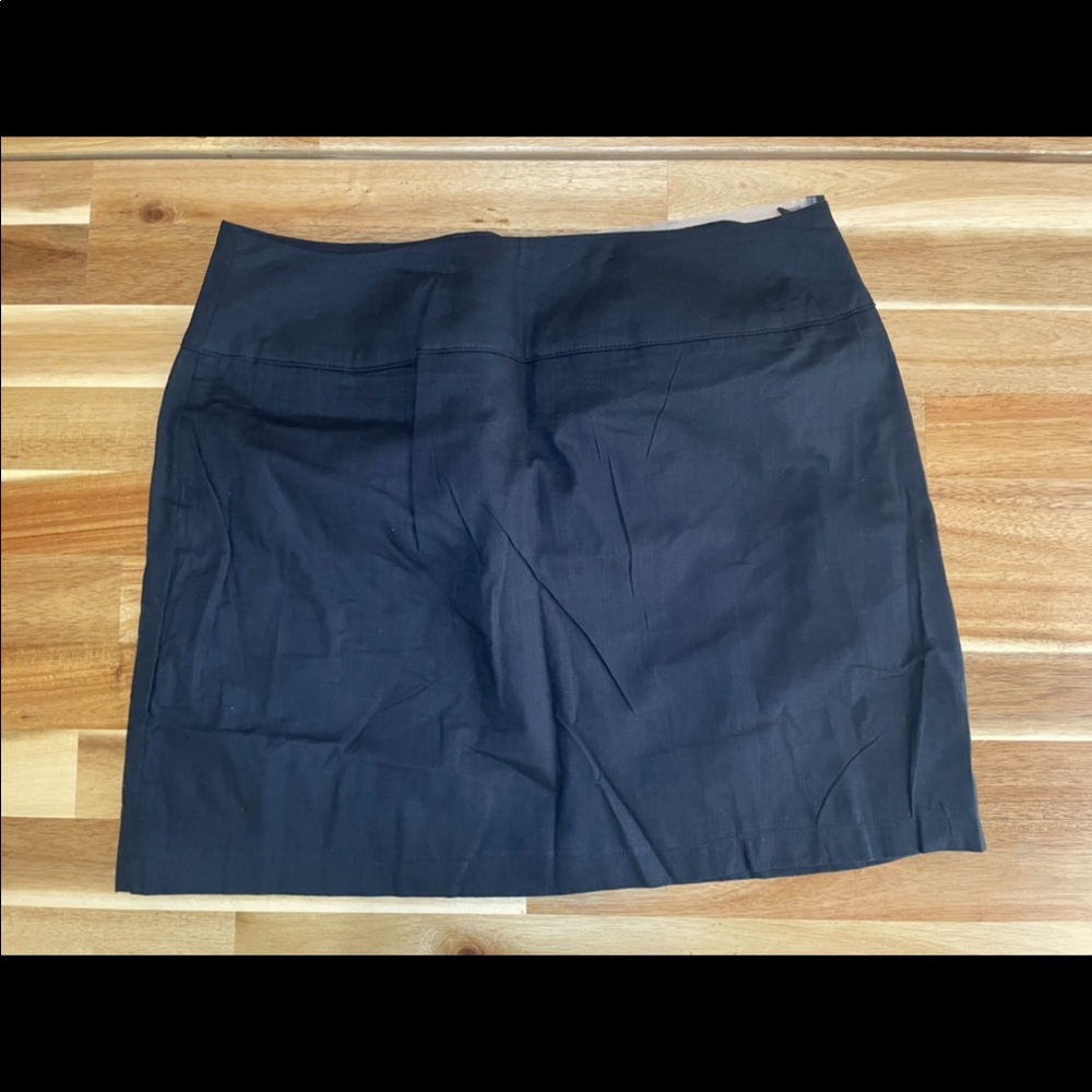 SHEIN PETITE Solid Wide Waistband Skirt